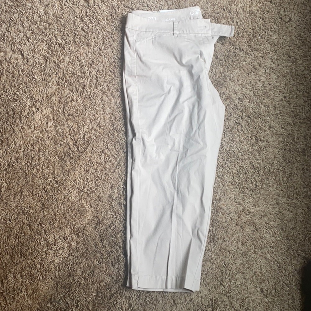 Loft brand size 12P original crop pants Tags on. Light khaki color.
